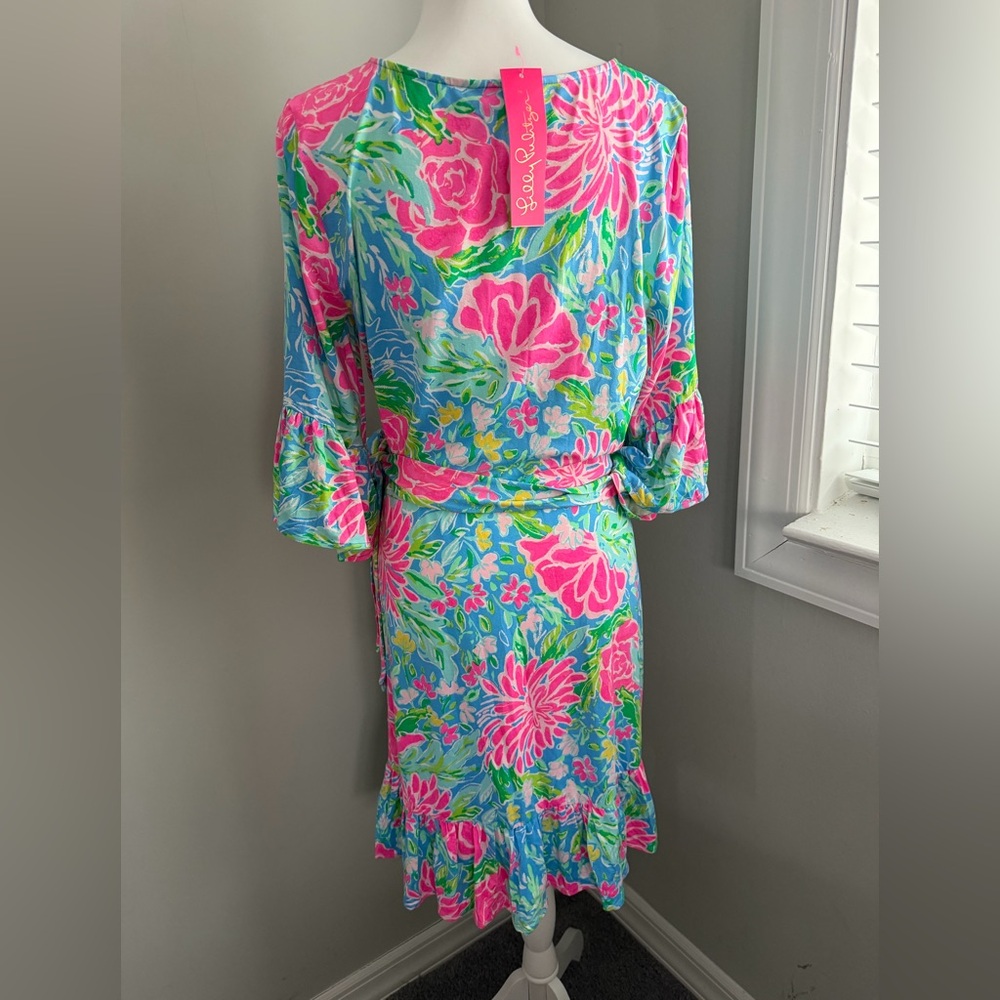 NWT Lilly Pulitzer Kassi Wrap Ruffle
Dress Size L - Picture 3 of 5